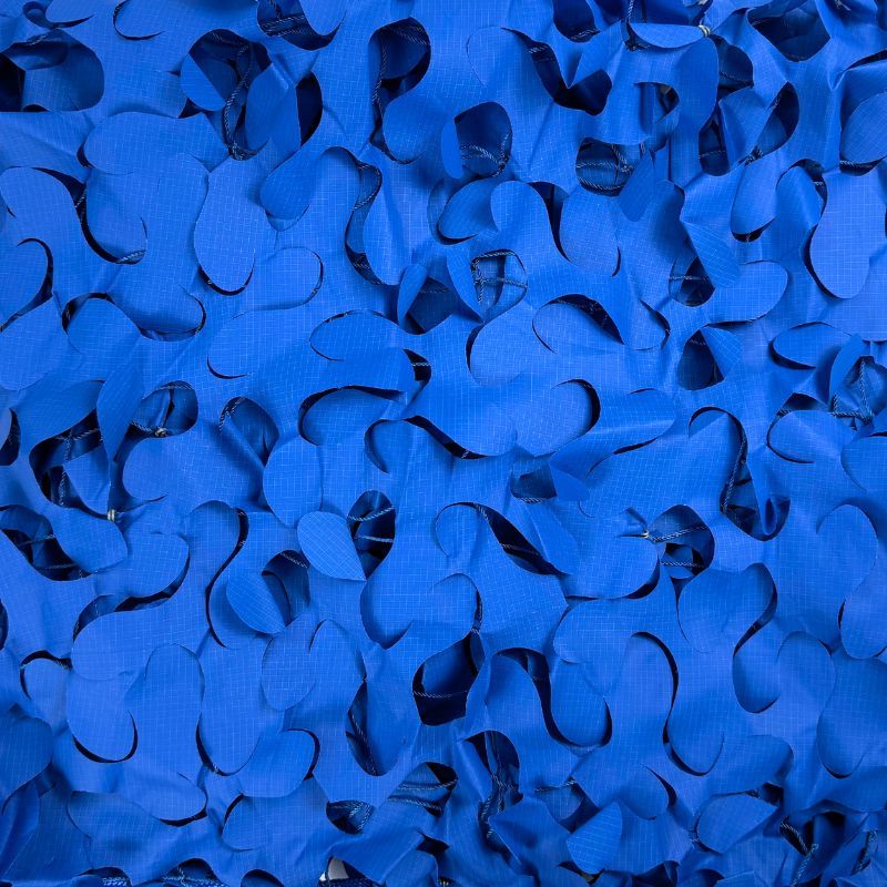 Rede de camuflagem triangular azul