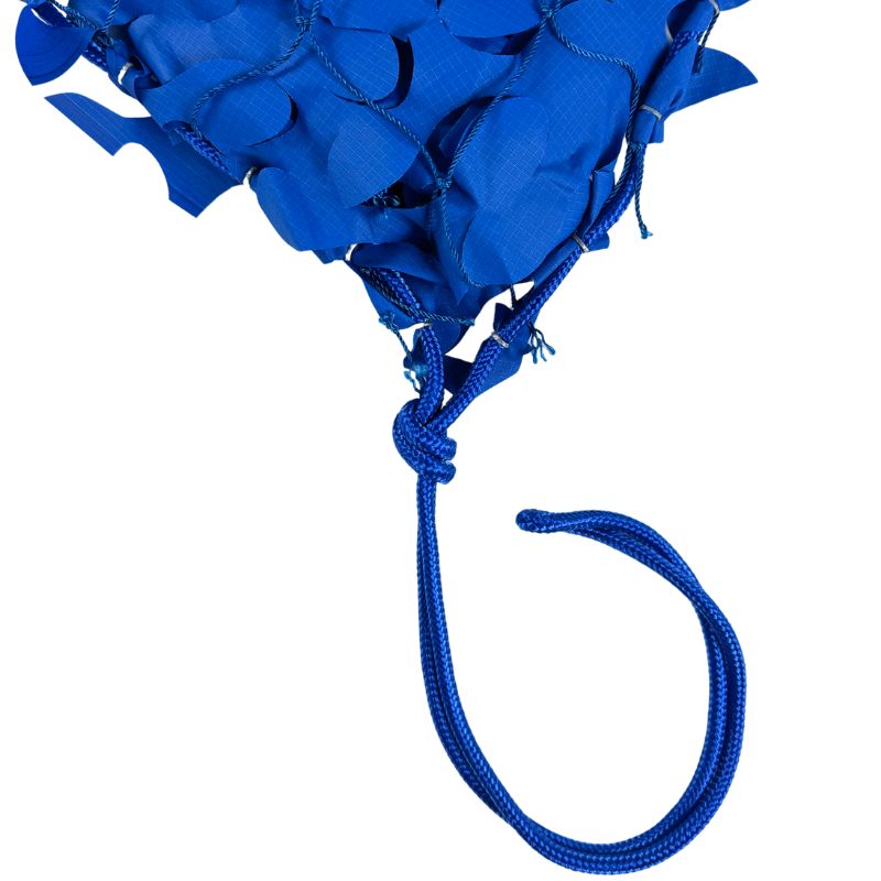 Rede de camuflagem triangular azul