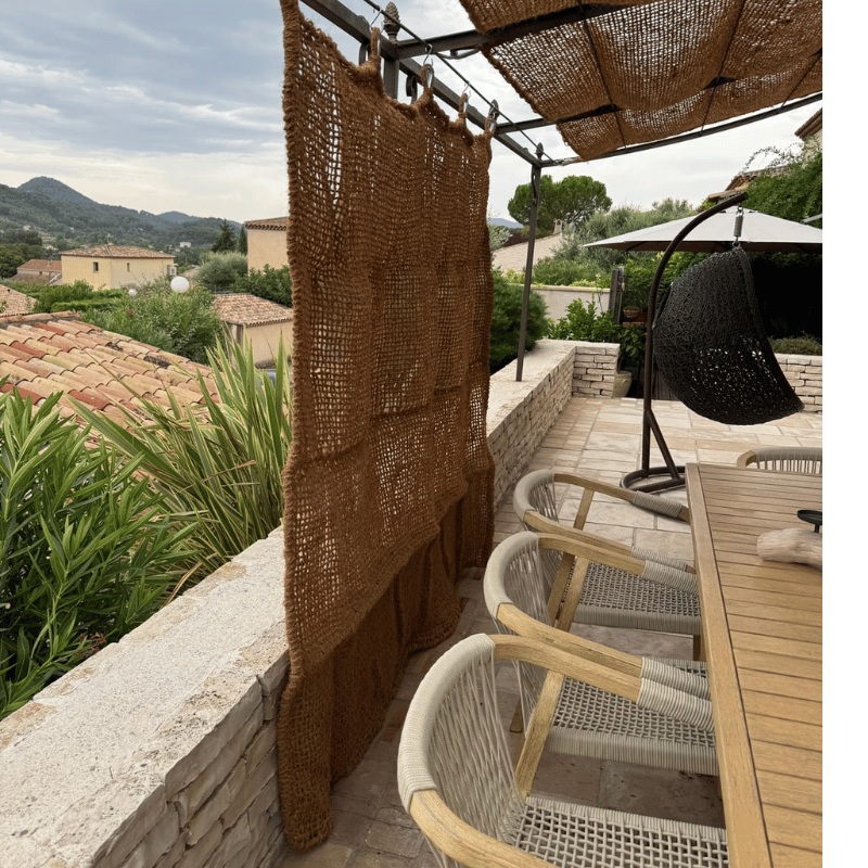 Cortina de fibra de coco