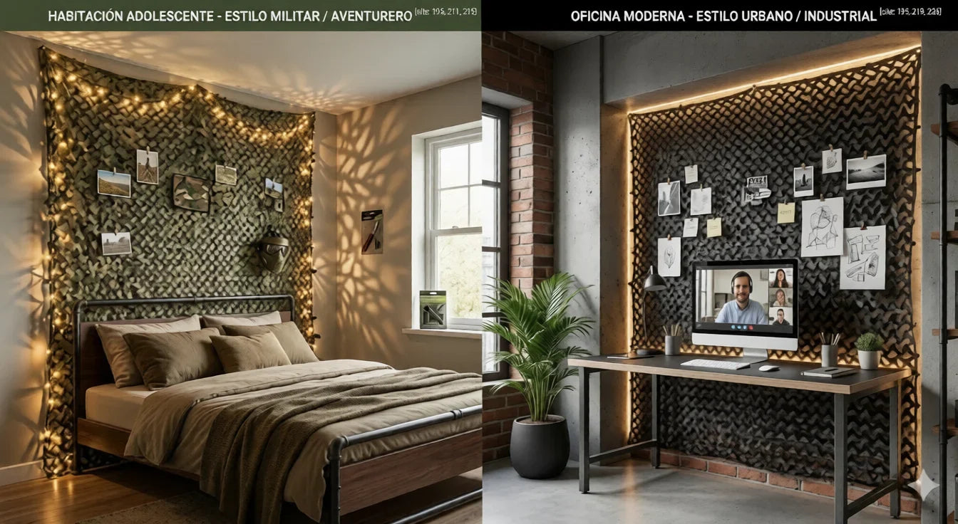 La red de camuflaje en la decoración de interiores