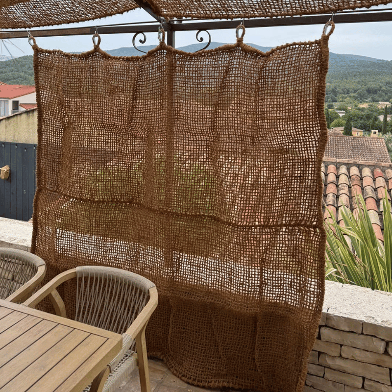 Cortina de fibra de coco
