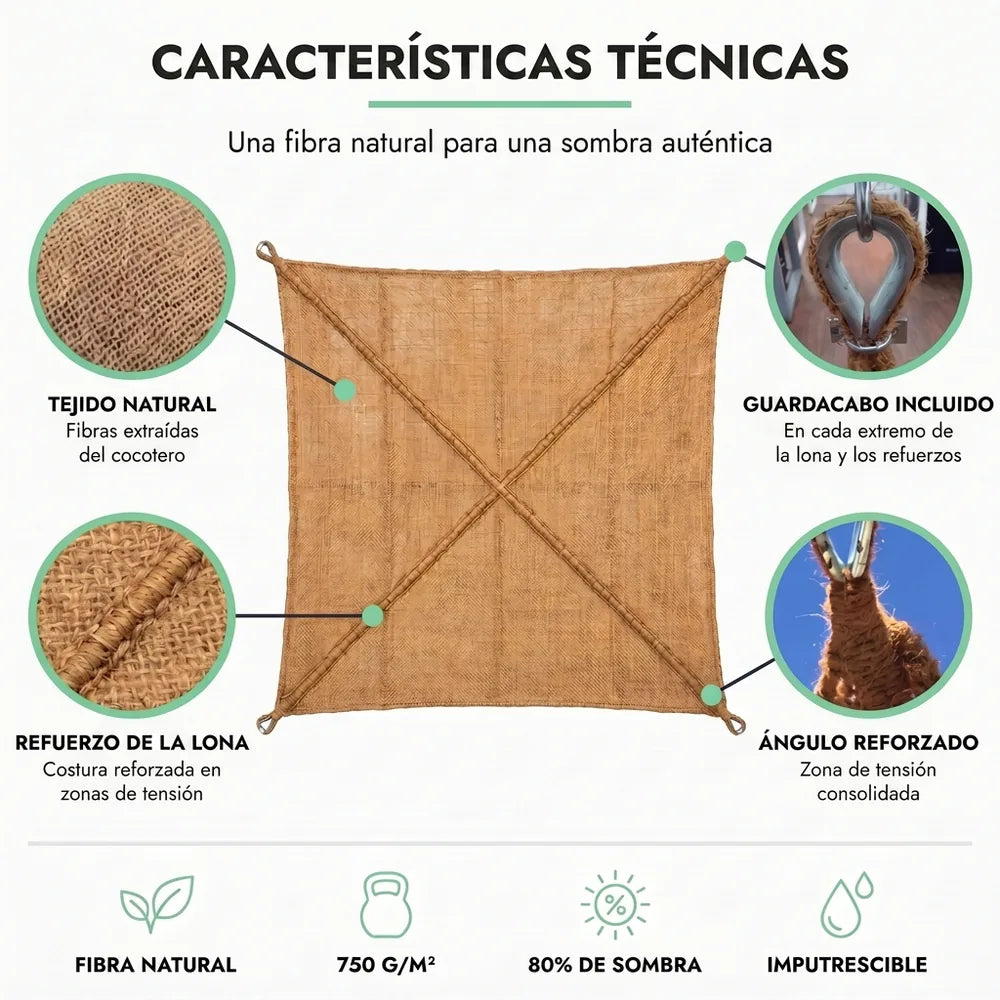 Toldo de fibra de coco