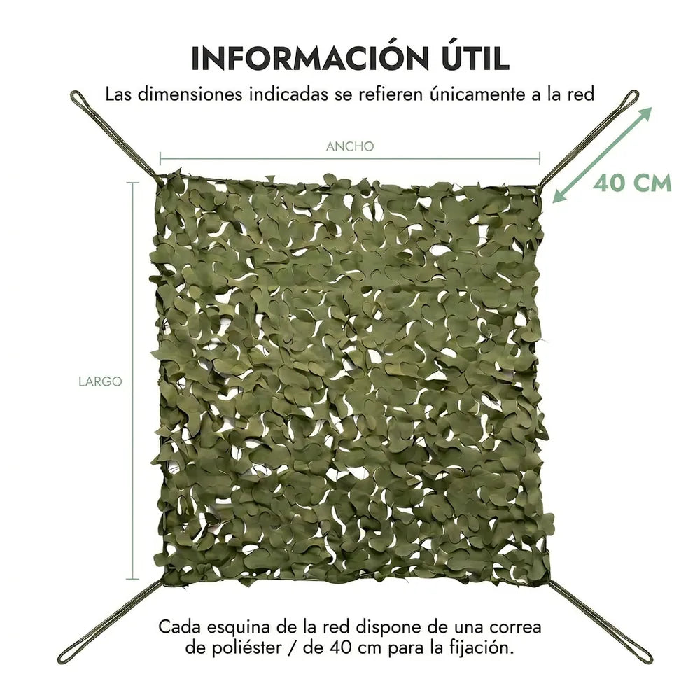 Rede de camuflagem triangular militar