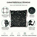 Rede de camuflagem triangular preta